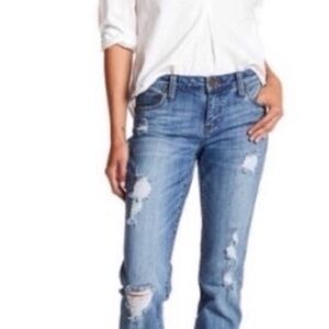 Kut from the Kloth Light Blue Distressed Katy Boyfriend Jeans Size 2